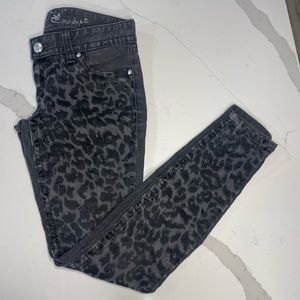 Express Cheetah Jeans Black Size 2
